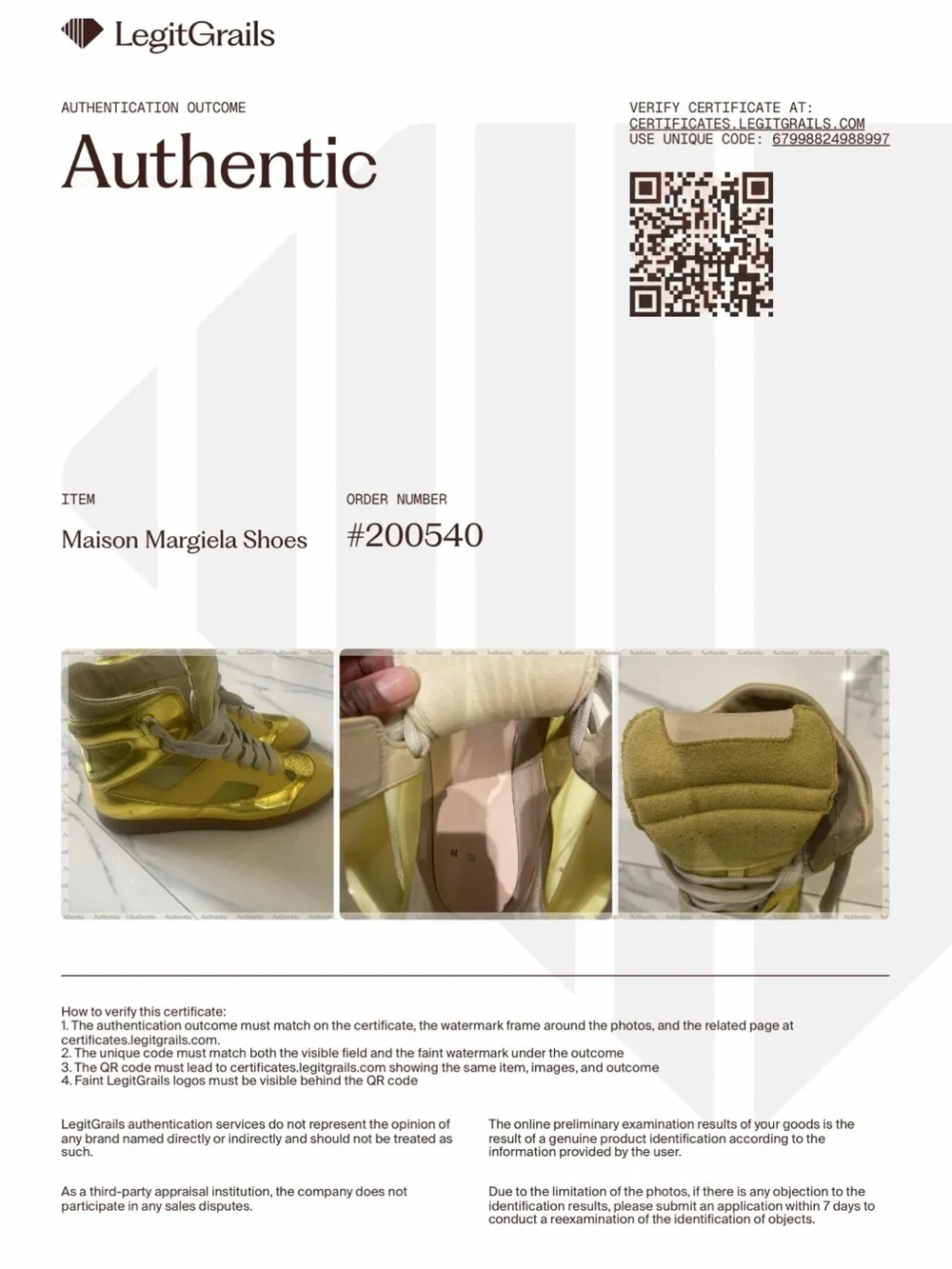 Maison Martin Margiela high top